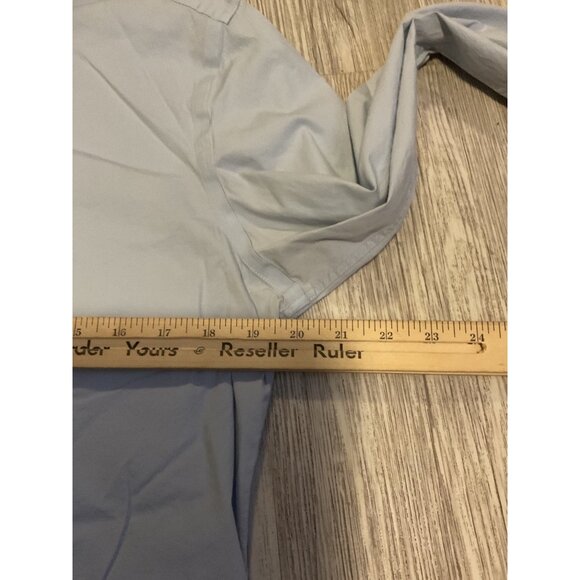 1MX Express Mens Modern Fit Light Blue Button-Up Shirt Size 16-16.5 - Picture 6 of 7